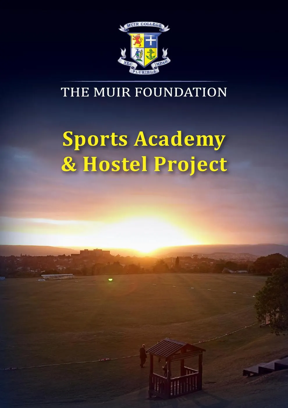 Sports Academy & Hostel Project prospectus cover